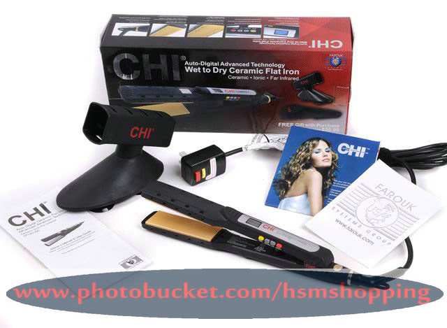 CHI Auto-Digital Advanced Technology Wet to Dry Ceramic Flat Iron (c) hsmshopping flat iron tricks black hair